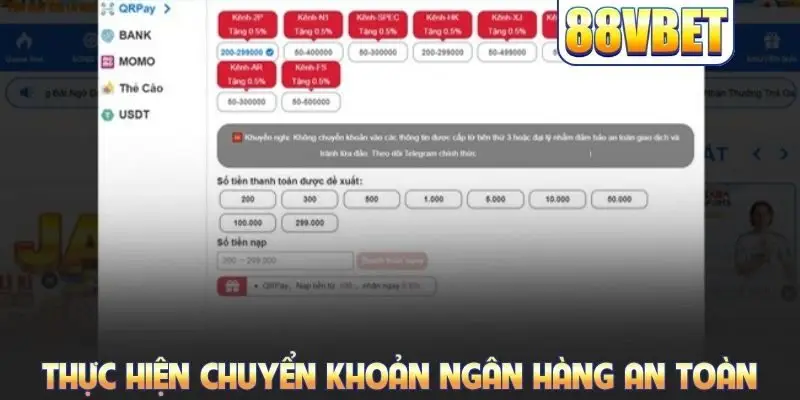 Nạp Tiền 88VBET: Hướng Dẫn Quy Trình Giao Dịch An Toàn Nhất